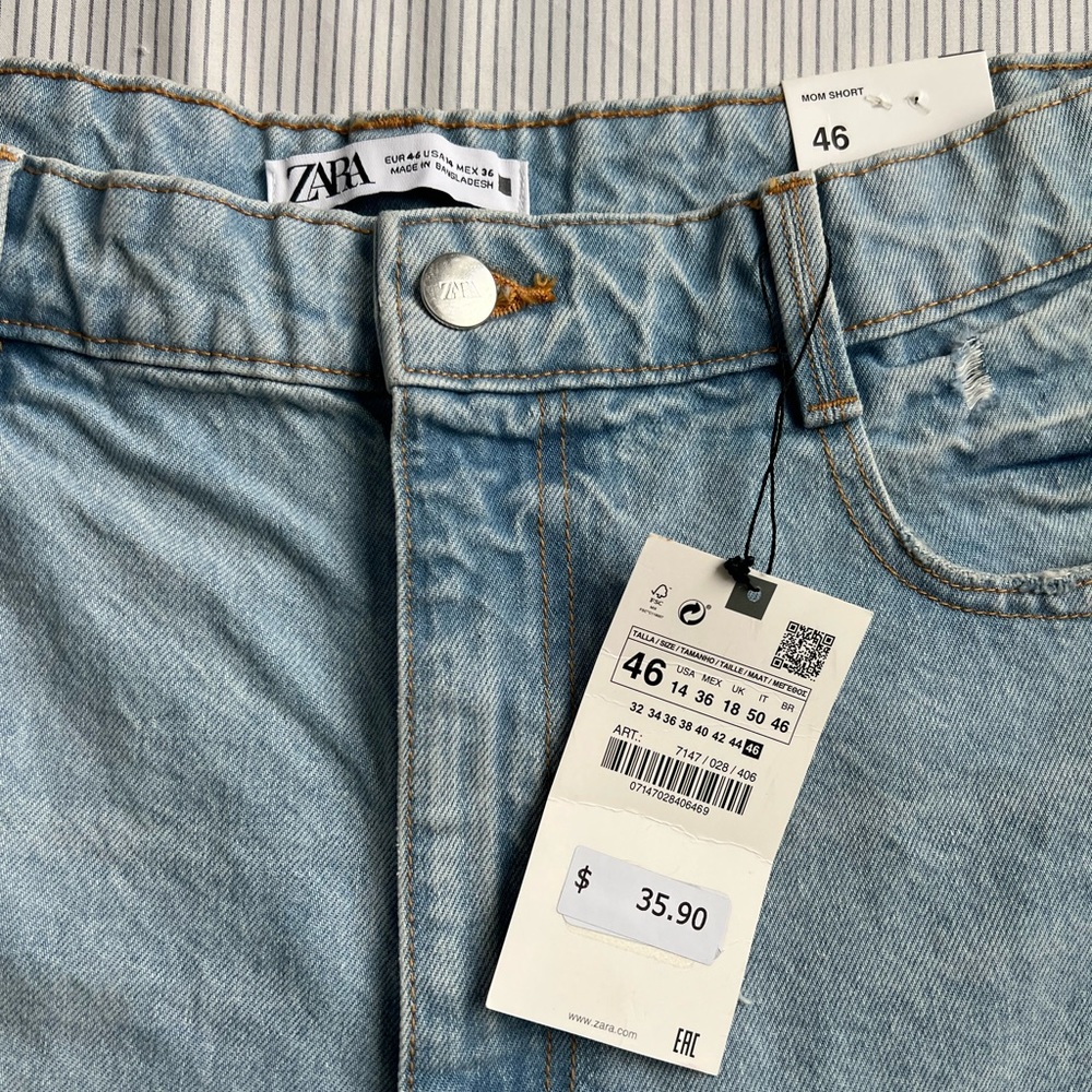 Zara denim mom shorts